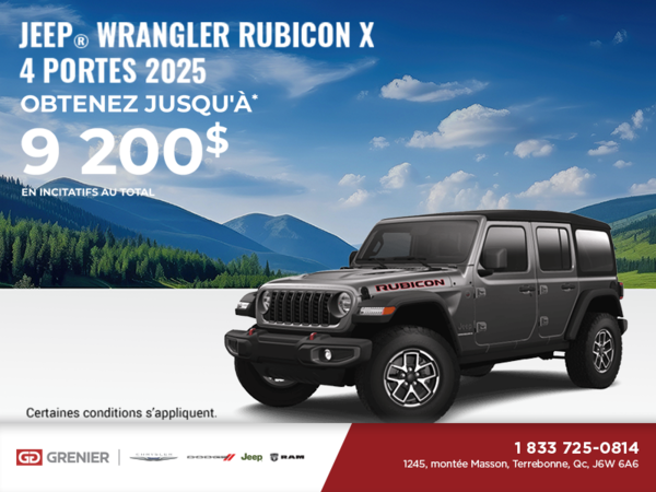 Conduisez un Jeep Wrangler 2025!