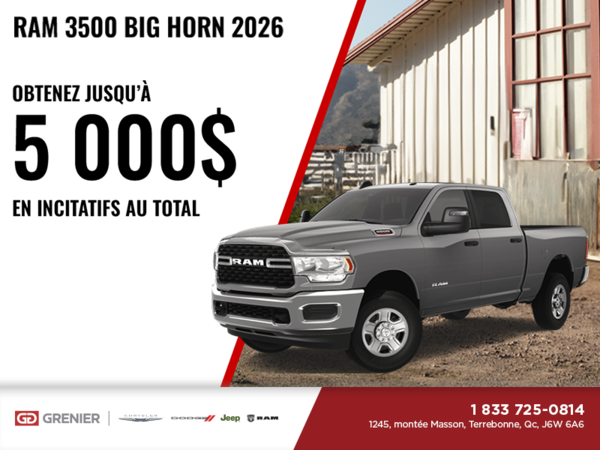 Procurez-vous le RAM 3500 2026