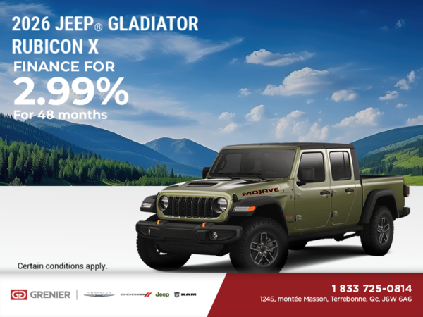 Get the 2026 Jeep Gladiator!