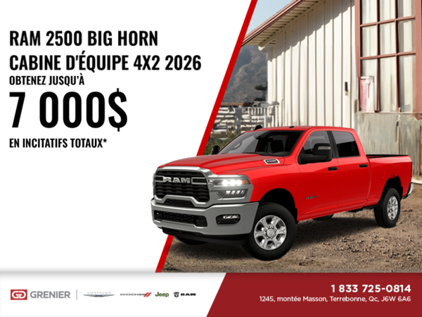 Procurez-vous le RAM 2500 2026