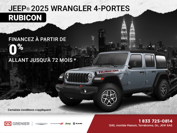 Conduisez un Jeep Wrangler 2025!