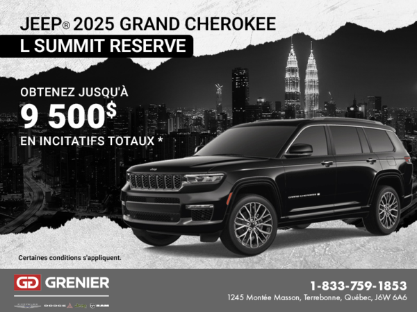 Conduisez un Jeep Grand Cherokee L 2025!