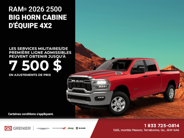 Procurez-vous le RAM 2500 2026