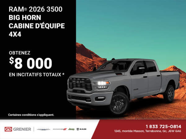 Procurez-vous le RAM 3500 2026