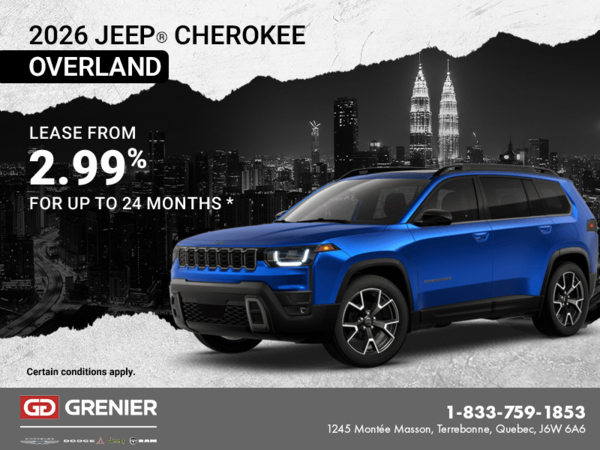 Get the 2026 Jeep Cherokee Overland!