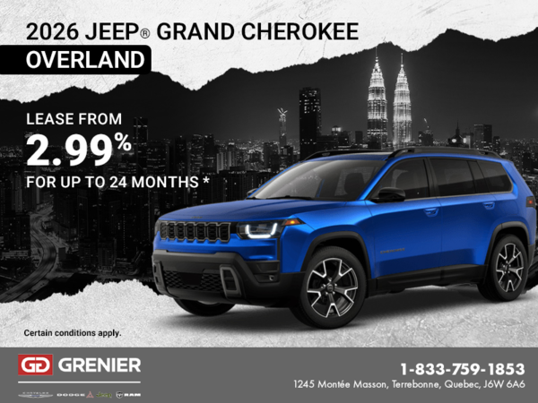 Get the 2026 Jeep Grand Cherokee Overland!