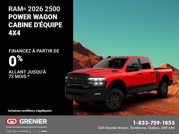 Procurez-vous le RAM 2500 2026