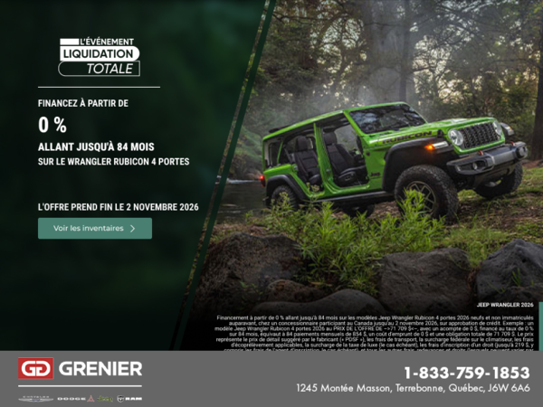 Conduisez le Jeep Wrangler 2026!