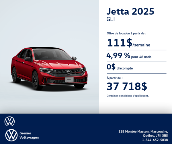 Procurez-vous la Volkswagen Jetta Gli 2025