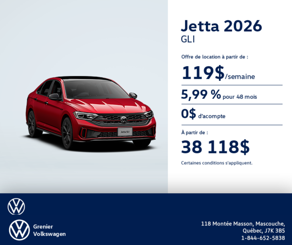 Procurez-vous la Volkswagen Jetta Gli 2025