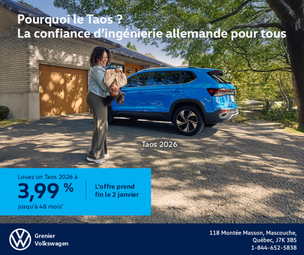 Procurez-vous le Volkswagen Taos 2026