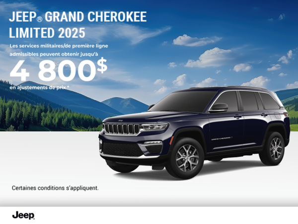 Conduisez un Jeep Grand Cherokee Limited 2025