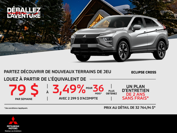 Procurez-vous le Mitsubishi Eclipse Cross 2026