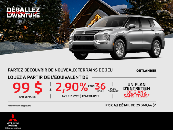 Procurez-vous le Mitsubishi Outlander 2026
