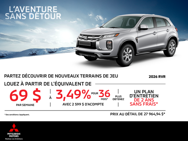Procurez-vous le Mitsubishi Rvr 2026