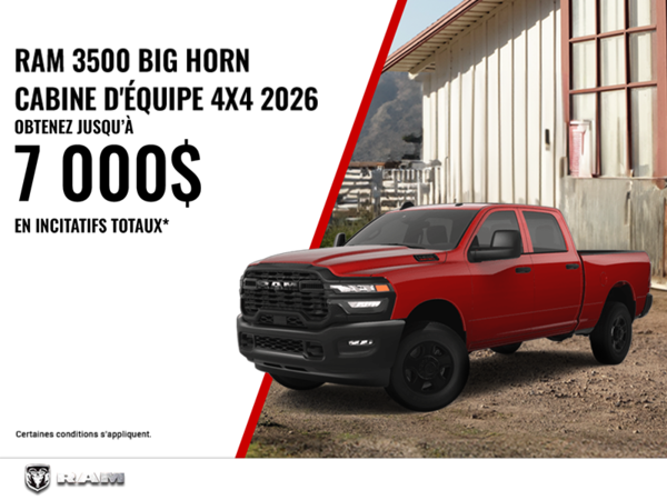Procurez-vous le RAM 3500 2026