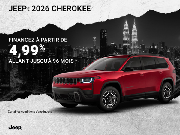 Conduisez un Jeep Cherokee 2026