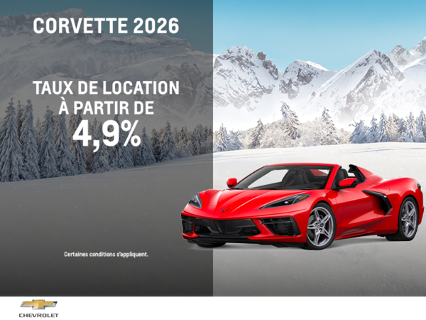 Procurez-vous le Chevrolet Corvette 2026