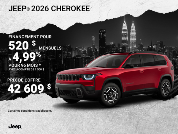 Conduisez un Jeep Cherokee 2026