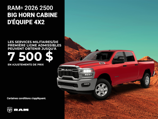 Procurez-vous le RAM 2500 2026