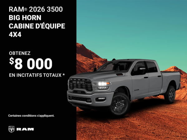 Procurez-vous le RAM 3500 2026