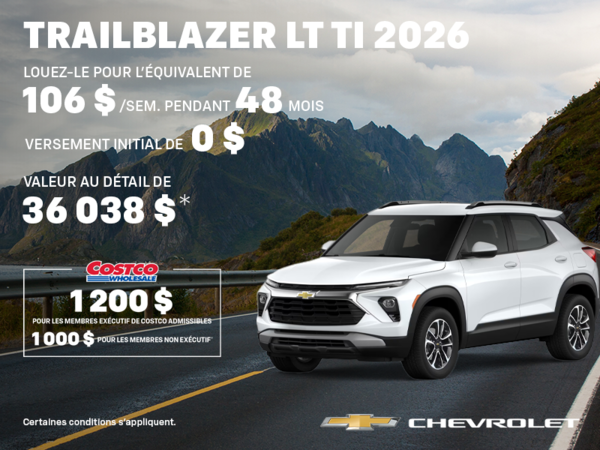 Le Chevrolet Trailblazer LT TI 2026