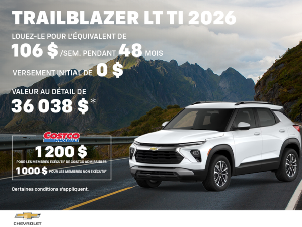 Le Chevrolet Trailblazer LT TI 2026