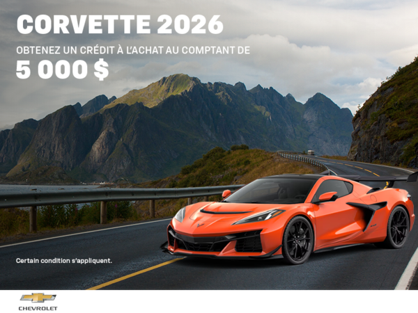 Procurez-vous le Chevrolet Corvette 2026
