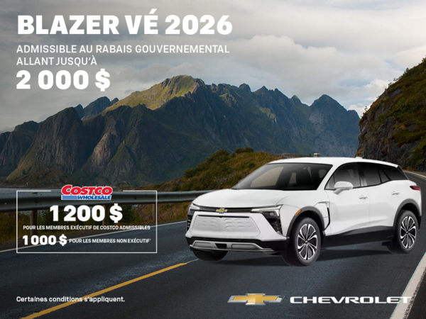Procurez-vous le Chevrolet Blazer VÉ 2026