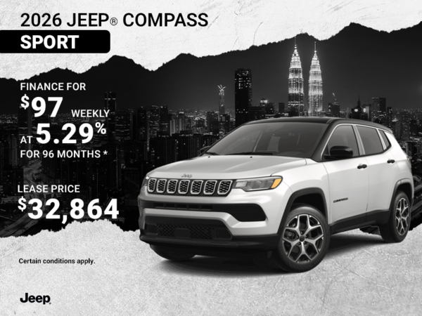 Get the 2026 Jeep Compass Sport!