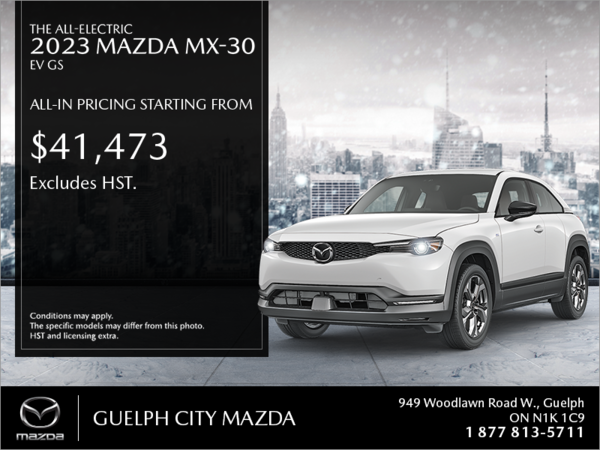 Guelph City Mazda - Get the 2023 Mazda MX-30 today!