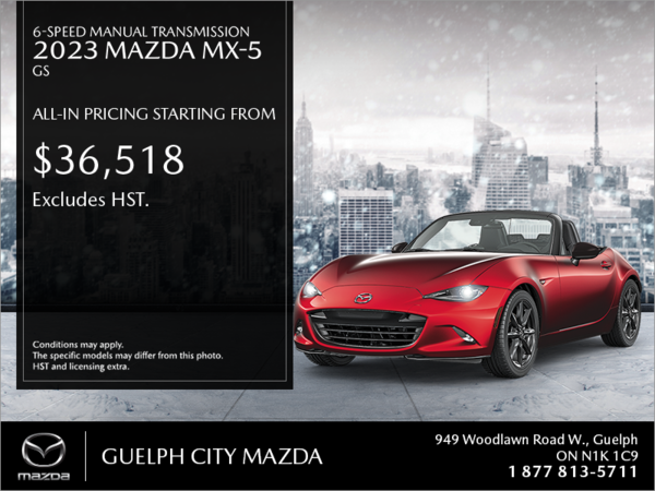 Guelph City Mazda - Get the 2023 Mazda MX-5 today!