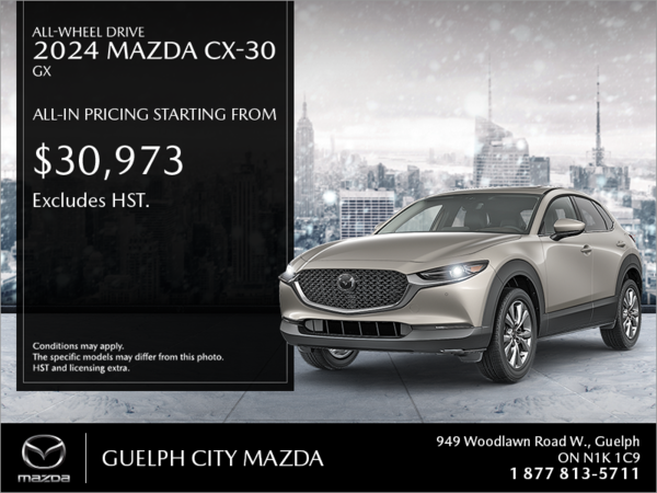 Guelph City Mazda - Get the 2024 Mazda CX-30 today!
