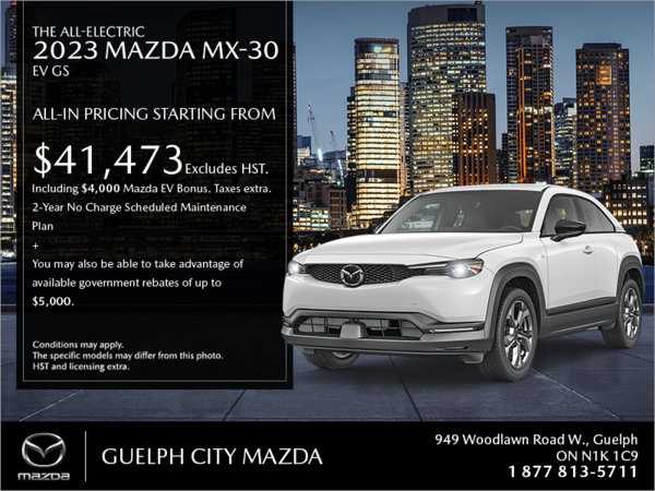 Guelph City Mazda - Get the 2023 Mazda MX-30 today!