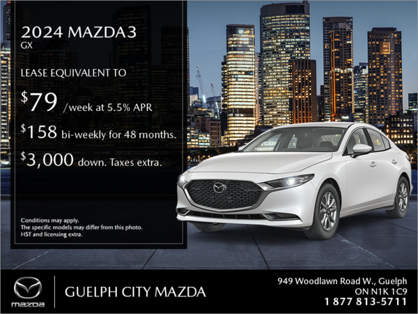 Guelph City Mazda - Get the 2024 Mazda3 today!