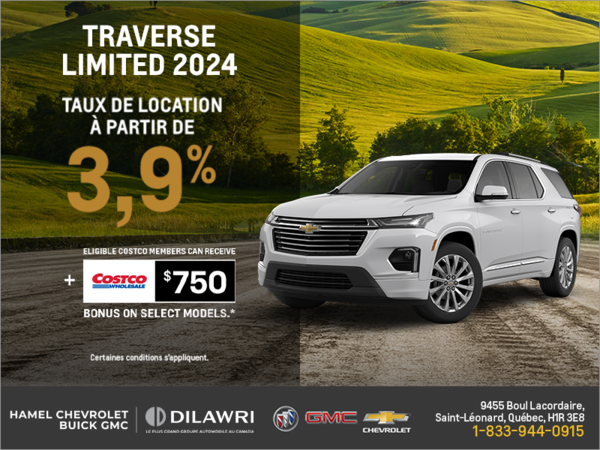 Procurez-vous le Chevrolet Traverse 2024