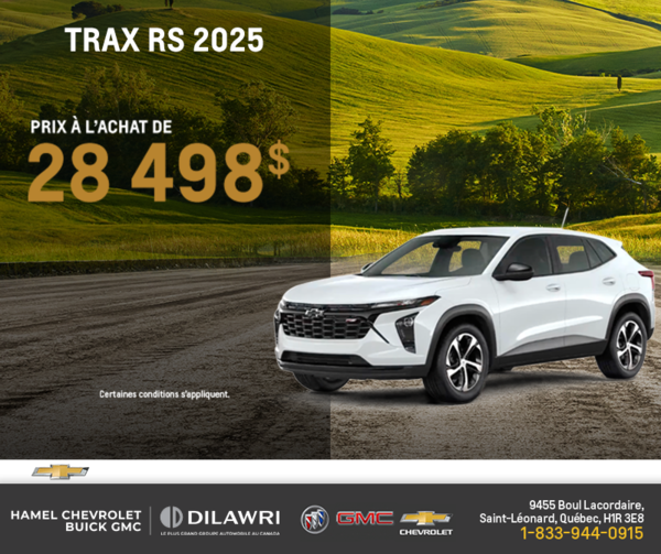 Procurez-vous le Chevrolet Trax 2025