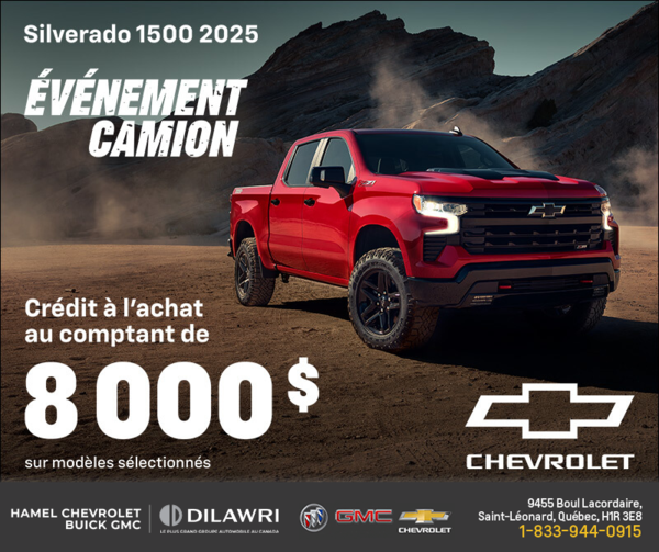 Procurez-vous le Chevrolet Silverado 1500 2025