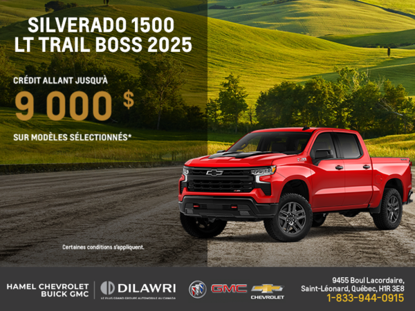 Procurez-vous le Chevrolet Silverado 1500 LT Trail Boss