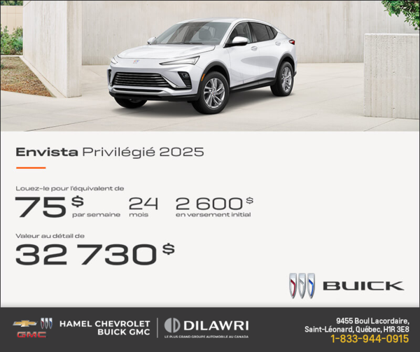 Procurez-vous la Buick Envista 2025