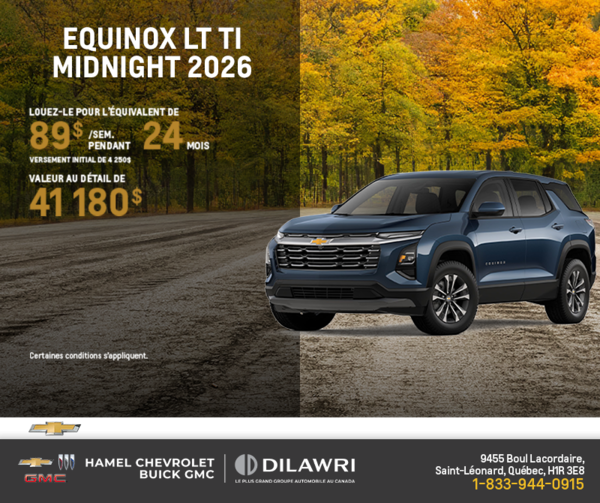 Procurez-vous le Chevrolet Equinox LT TI 2026