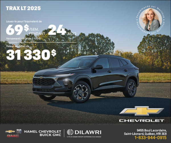 Procurez-vous le Chevrolet Trax LT 2025