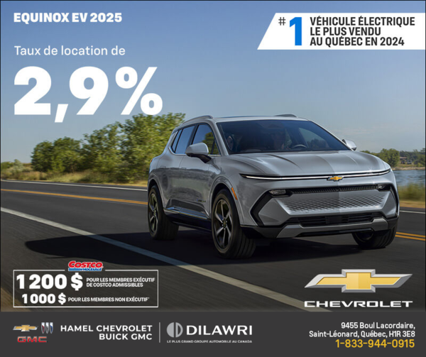 Procurez-vous le Chevrolet Equinox EV 2025