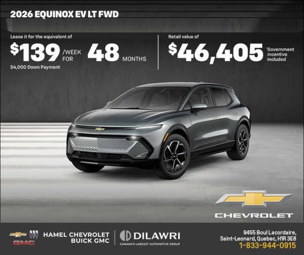 Get the 2026 Chevrolet Equinox EV