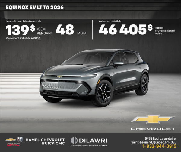 Procurez-vous le Chevrolet Equinox EV 2026