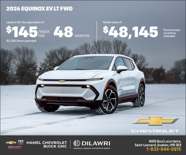 Get the 2026 Chevrolet Equinox EV