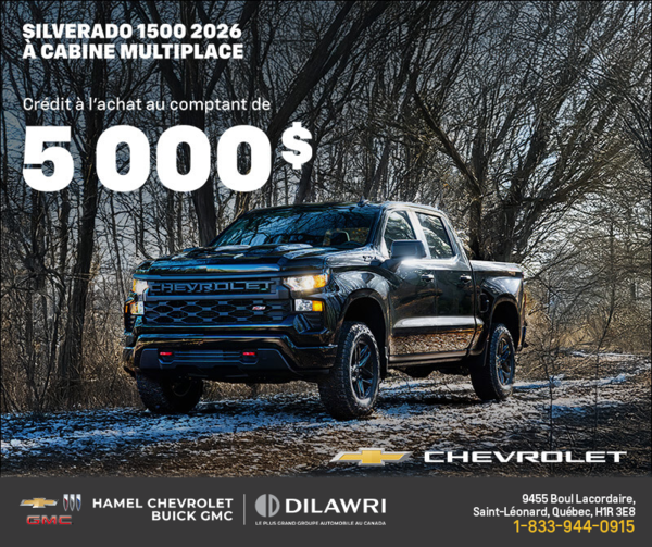 Procurez-vous le Chevrolet Silverado 1500 2026