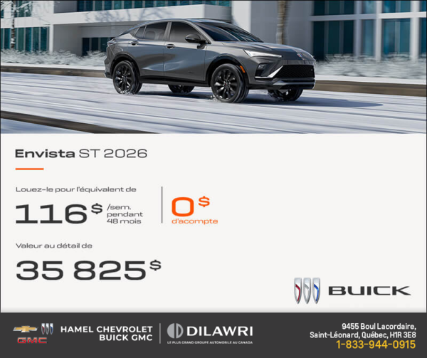 Procurez-vous la Buick Envista 2026