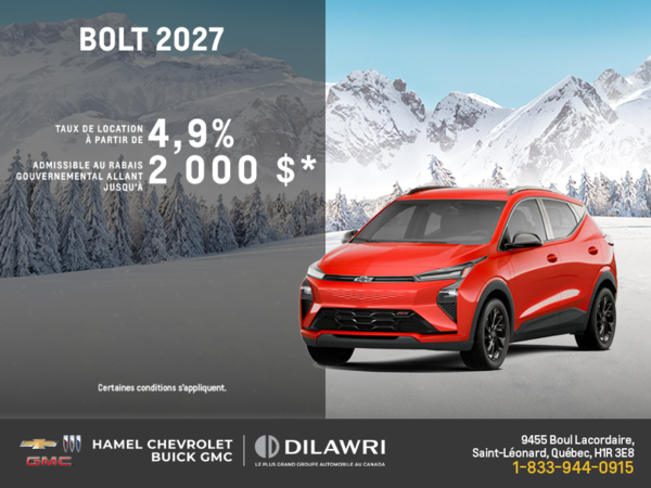 Procurez-vous le Chevrolet Bolt 2027