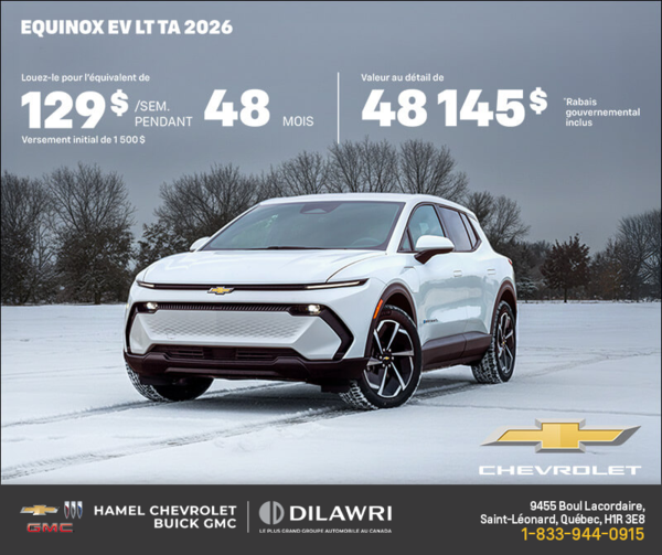 Procurez-vous le Chevrolet Equinox EV 2026